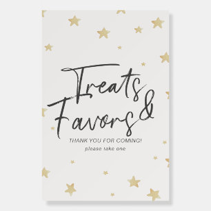 Moon Stars Baby Shower Treats & Favors 12x18 Sign