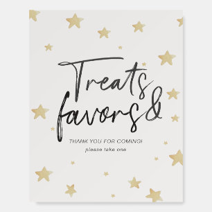 Moon Stars Baby Shower Treats & Favors Sign