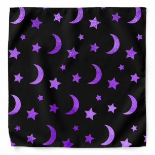 Moon & Stars Bandana Purple