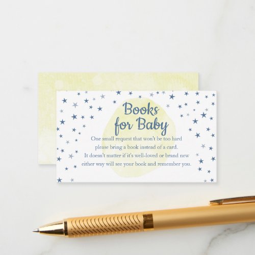 Moon  Stars Books for Baby Request Enclosure Card