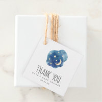 Moon & Stars Boy Baby Shower Thank You Favor Tags