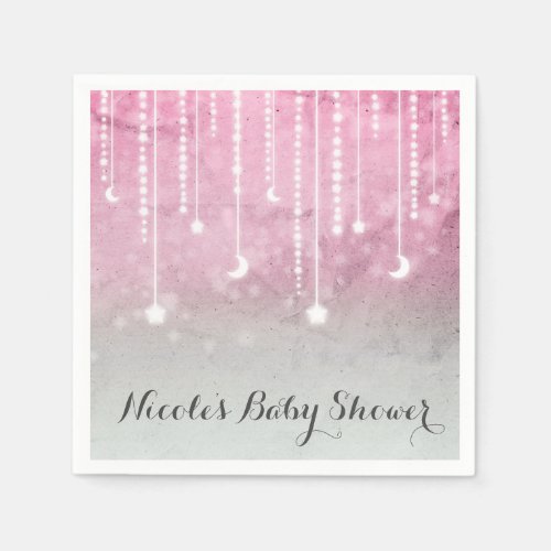 Moon  Stars Celestial Baby Shower Party Napkins