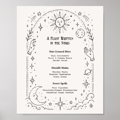 Moon Stars Celestial Bridal Shower Poster