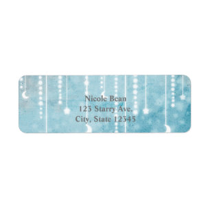 Moon & Stars Celestial Invitation Address Labels