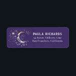 Moon Stars Celestial Mystical Night Sky Purple Label<br><div class="desc">Elegant and enchanting purple and gold celestial labels,  perfect for events,  or holiday celebrations. These labels add a touch of mystique and sophistication,  creating a magical atmosphere for any special gathering.</div>