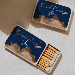 Moon Stars Celestial Starry Night Wedding Favors Matchboxes