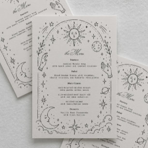 Moon Stars Celestial Wedding  Menu