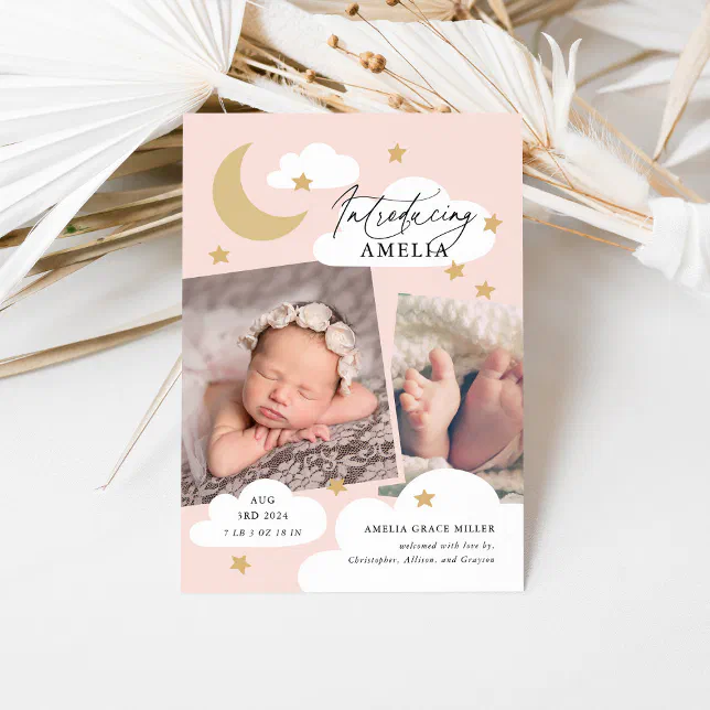 Baby Announcement Decor Set With Stars And Moon Design - Perfect For Newborn Photo Shoots And Birth Reveals - View #2