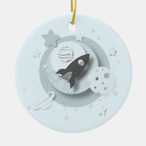 Moon  Stars Customizable Ornament