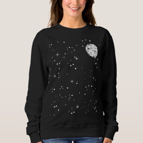 Moon Stars Galaxy Outer Space Celestial Bodies Ast Sweatshirt