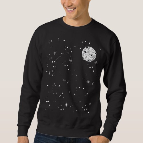 Moon Stars Galaxy Outer Space Celestial Bodies Ast Sweatshirt