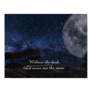 Moon & Stars Inspirational Quote Poster