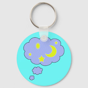 moon stars keychain