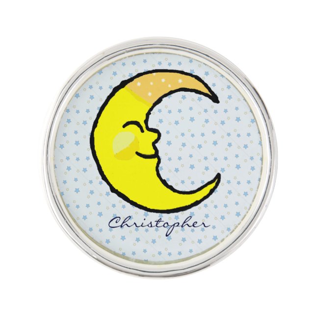 Moon & Stars Lapel Pin (Front)