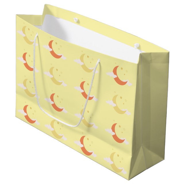 Moon & Stars  Large Gift Bag (Front Angled)