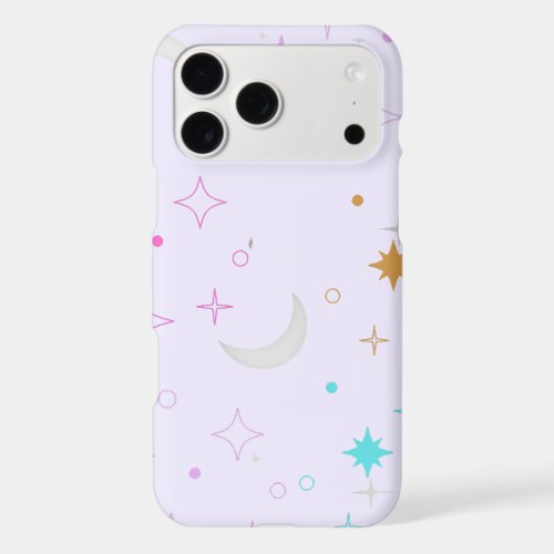 Moon & Stars Minimalist Lavender iPhone 17 Pro Max Case
