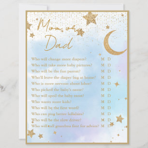 Moon & Stars Mom or Dad Baby Shower Game