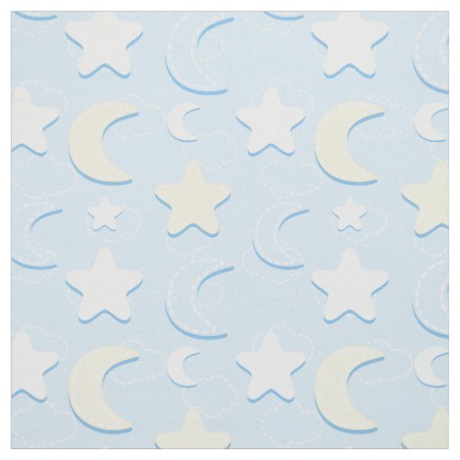 Moon & Stars Pattern Fabric