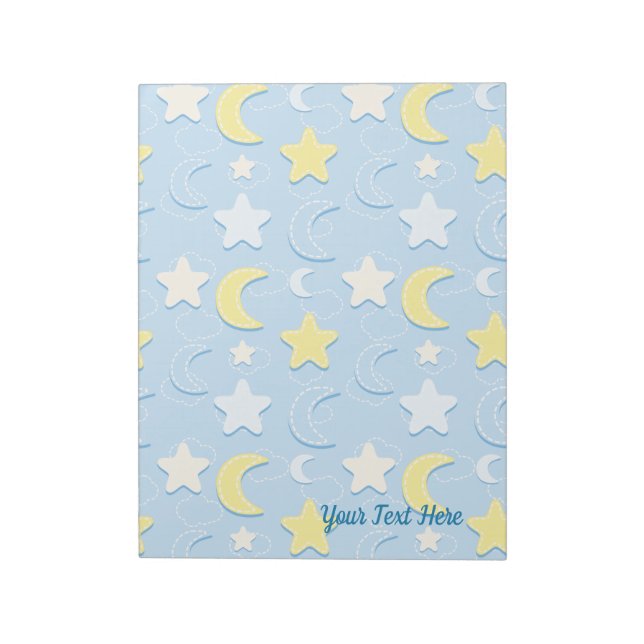 Moon & Stars Pattern Notepad (Rotated)