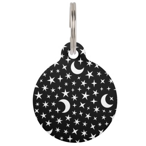 Moon  Stars Pet ID Tag