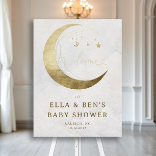 Moon Stars Planets Twinkle Duo Baby Shower Welcome Foam Board