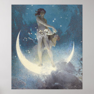 Moon & Stars Poster