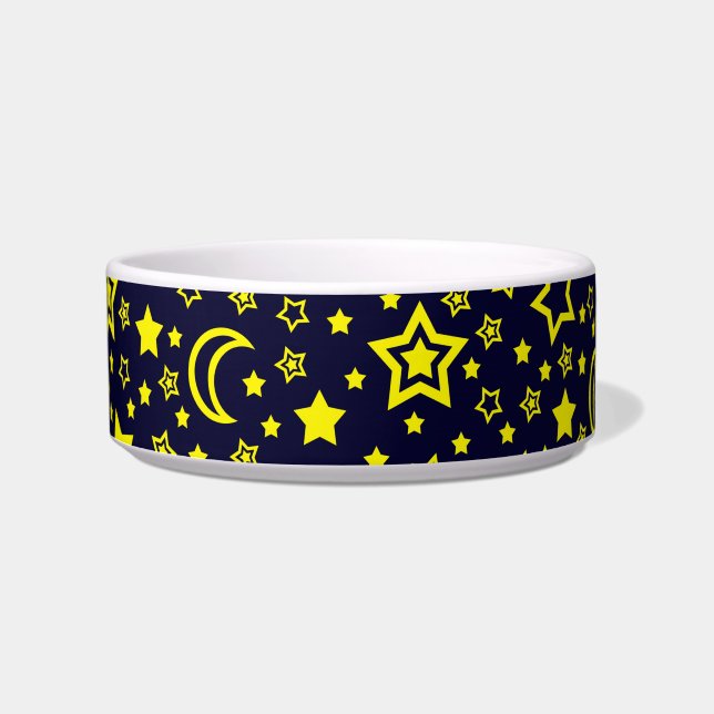 Moon & Stars (Small Dog) Bowl (Front)