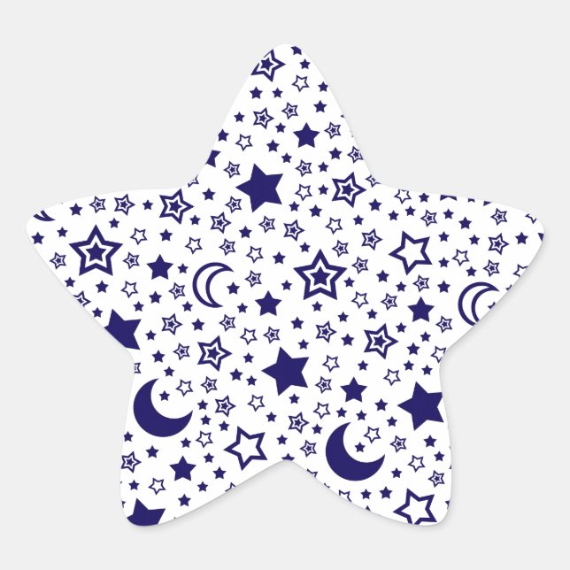 Moon & Stars Star Sticker (Front)
