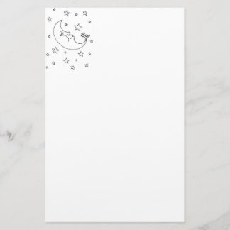 Moon & Stars Stationary Stationery