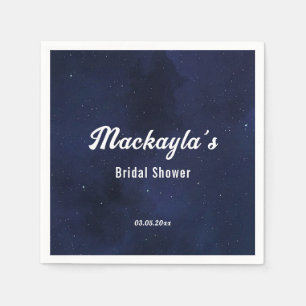 Moon Stars & String Lights Bridal Shower Napkins