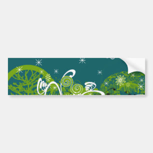 Moon Stars Swirl Paint Splat Bumper Sticker