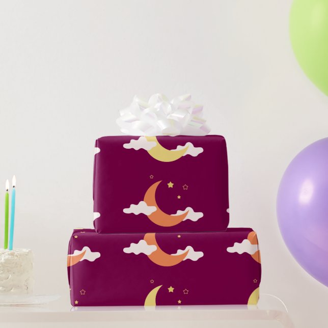 Moon & Stars  Wrapping Paper (Party Gifts)