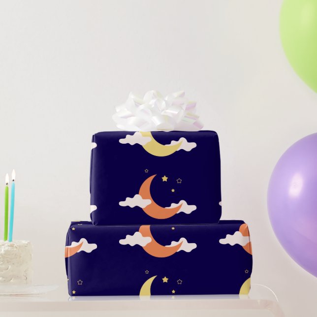 Moon & Stars  Wrapping Paper (Party Gifts)