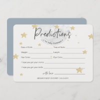Moon Starts Predictions Boy Baby Shower Card