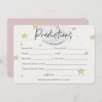 Moon Starts Predictions Girl Baby Shower Card