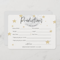 Moon Starts Predictions Neutral Baby Shower Card
