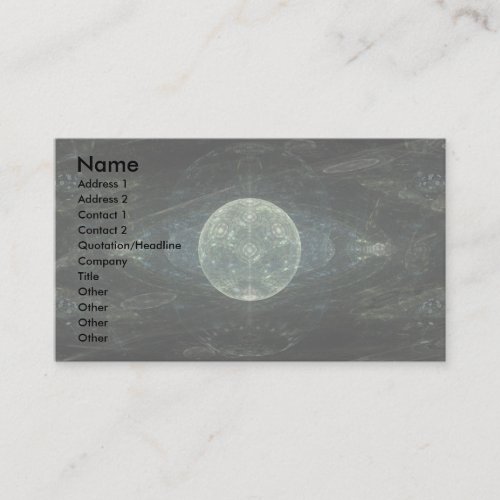 "Moon Station" Fractal Art Business Cards