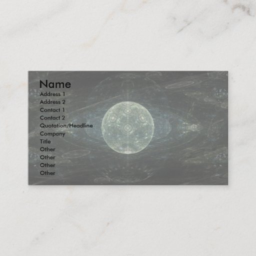 Customizable "Moon Station" Fractal Art Business Cards