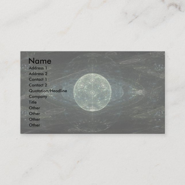 "Moon Station" Fractal Art Business Card (Front)