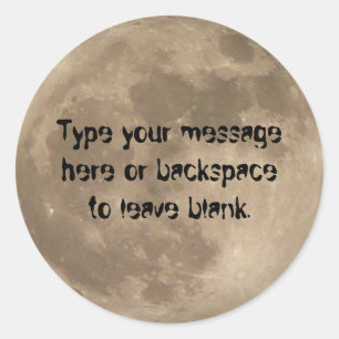 Moon Sticker Full Moon Stickers Personalized Gifts