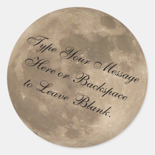 Moon Sticker Personalized Full Moon Stickers Moon