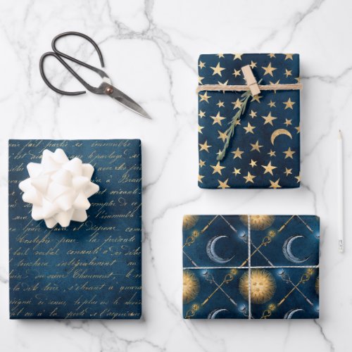 Moon Sun and Stars Wrapping Paper Sheets 