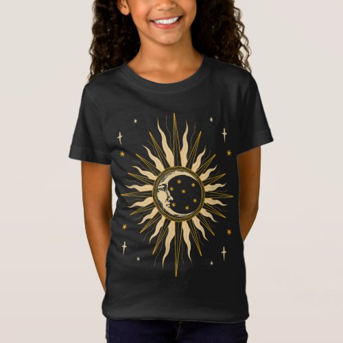 Moon Sun Celestial Body Astrology Space Science As T_Shirt