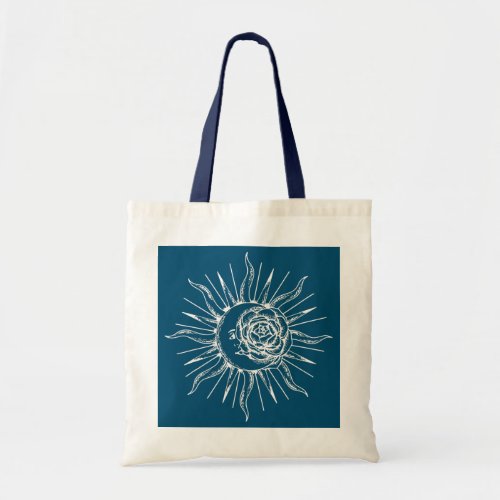 Moon Sun Flower  Tote Bag