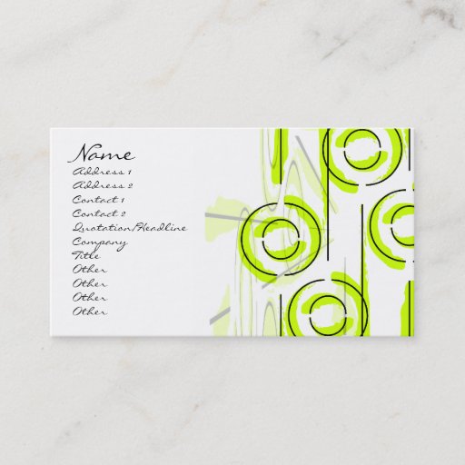 Customizable Moon &amp; Sun - Green Business Card Template
