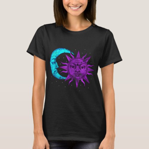 Moon Sun Planets Science Hippie Gift Astronomy T_Shirt