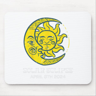 Moon Sun Solar Eclipse 2024 Totality April 8 Women Mouse Pad