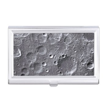 Moon Surface  Business Card Case by jahwil at Zazzle