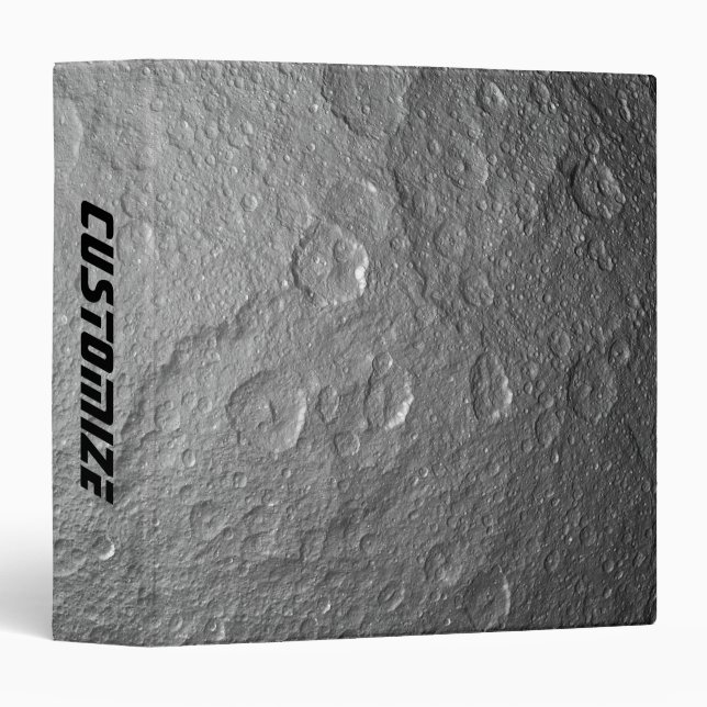 Moon Surface in Outer Space 3 Ring Binder (Front/Spine)