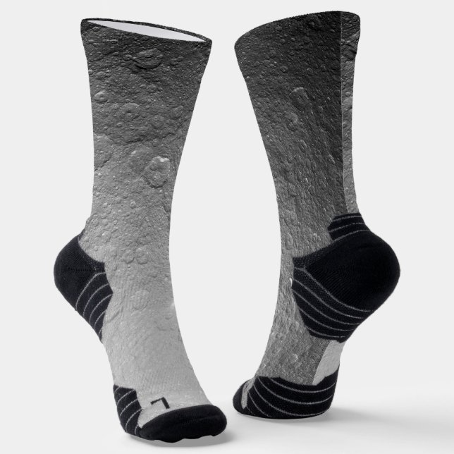 Moon Surface in Outer Space Socks (Angled)